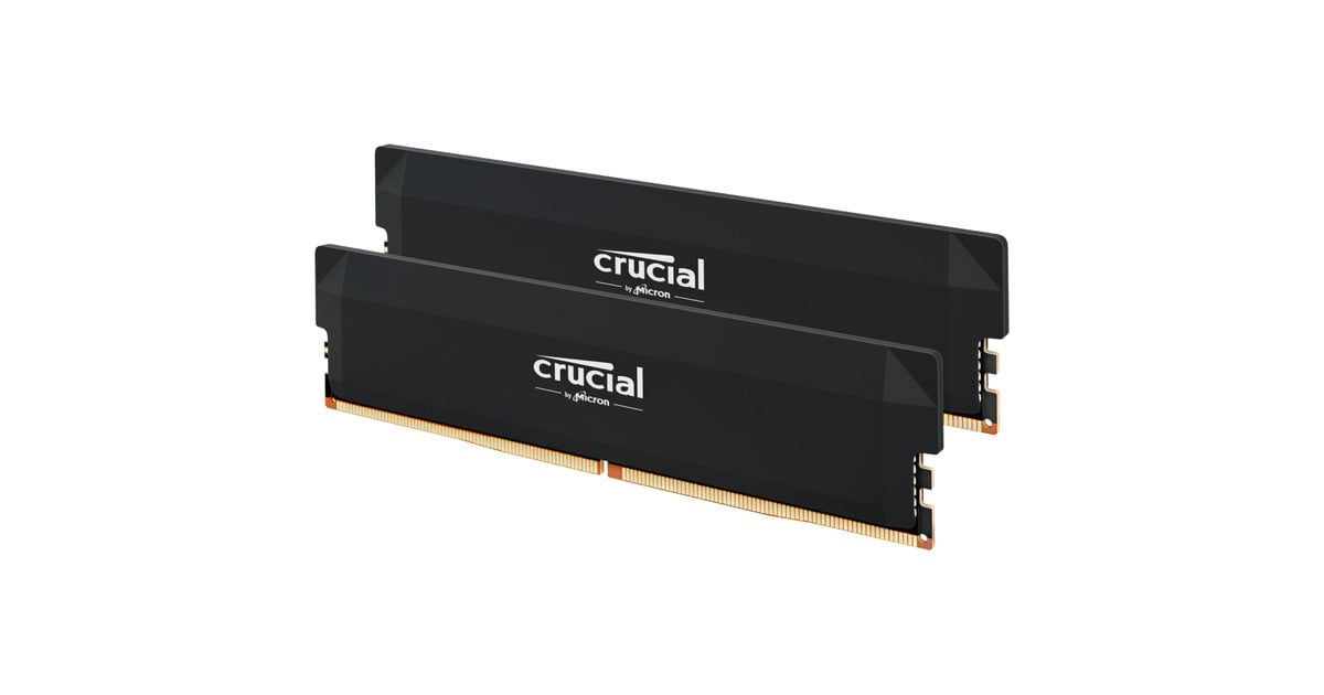 Crucial32 GB DDR5-6000 Kit werkgeheugen  (Zwart, CP2K16G60C36U5B, Pro Overclocking, XMP, EXPO)