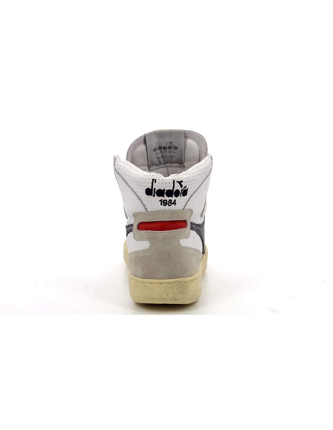 diadora heritage Sneakers Homme Mi Punch Blanc/Rouge/Noir