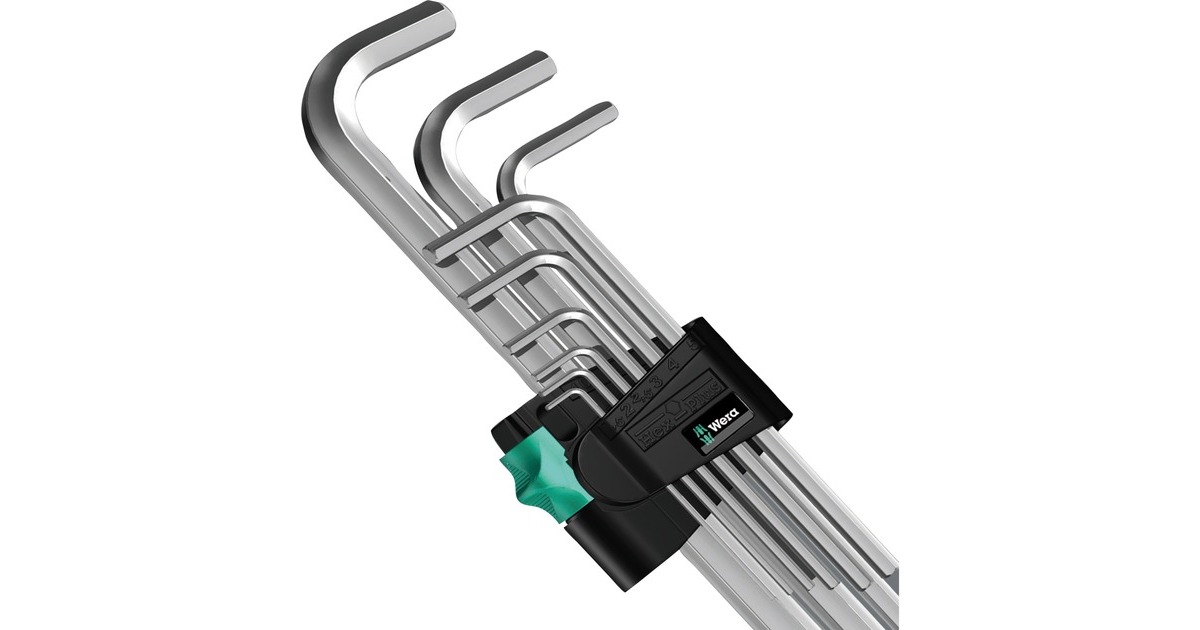 WeraInbussleutelset 950/9 Hex-Plus 4  (Chroom, 9-delig)