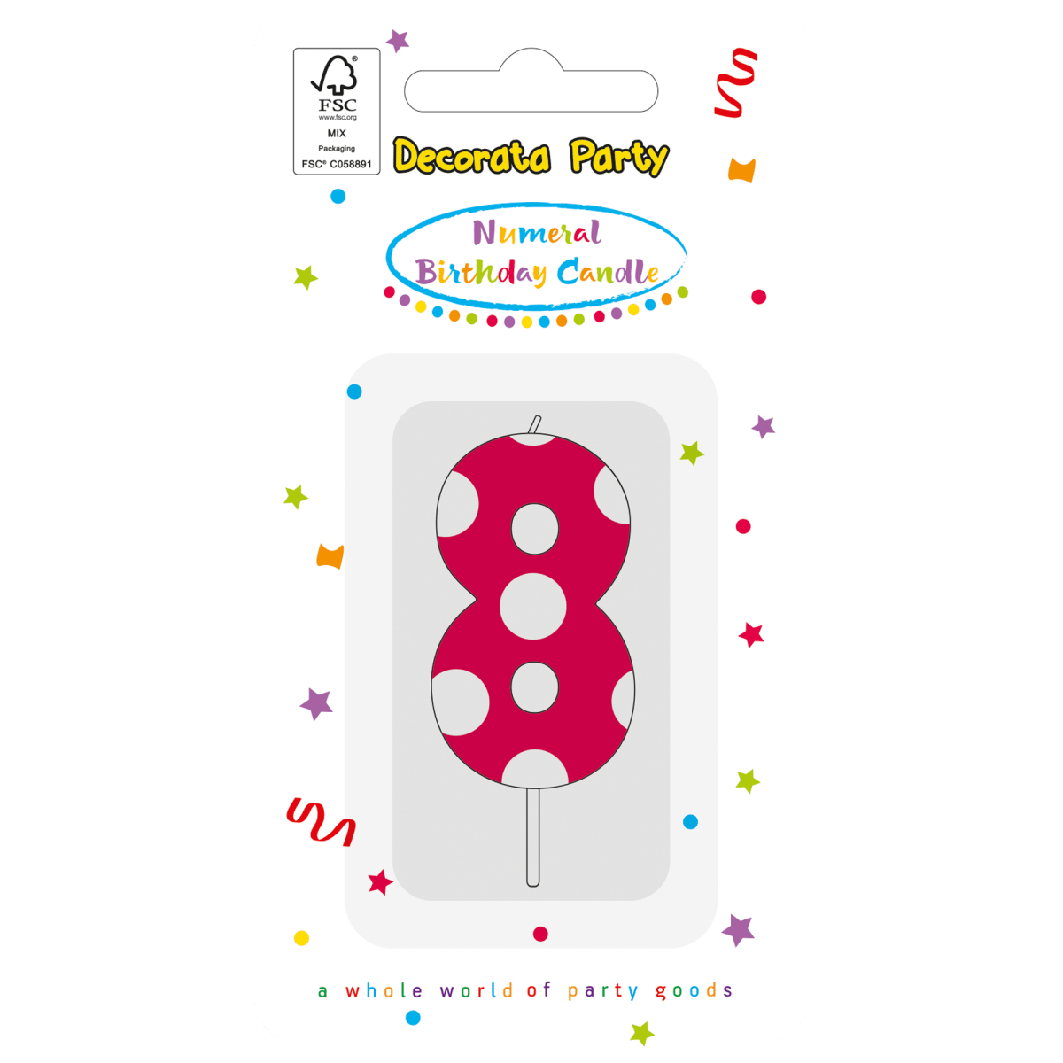 8 Jaar Kaars Roze