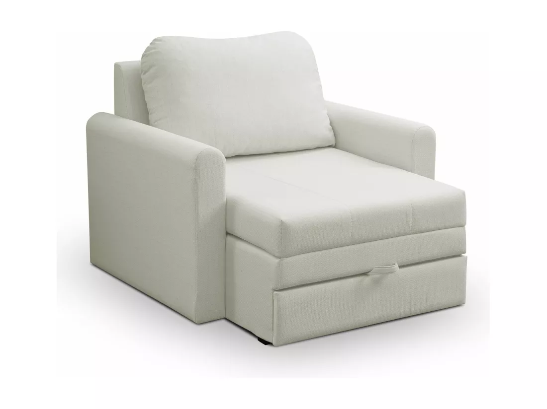 Fauteuil convertible 1 place - crème - DEJANO
