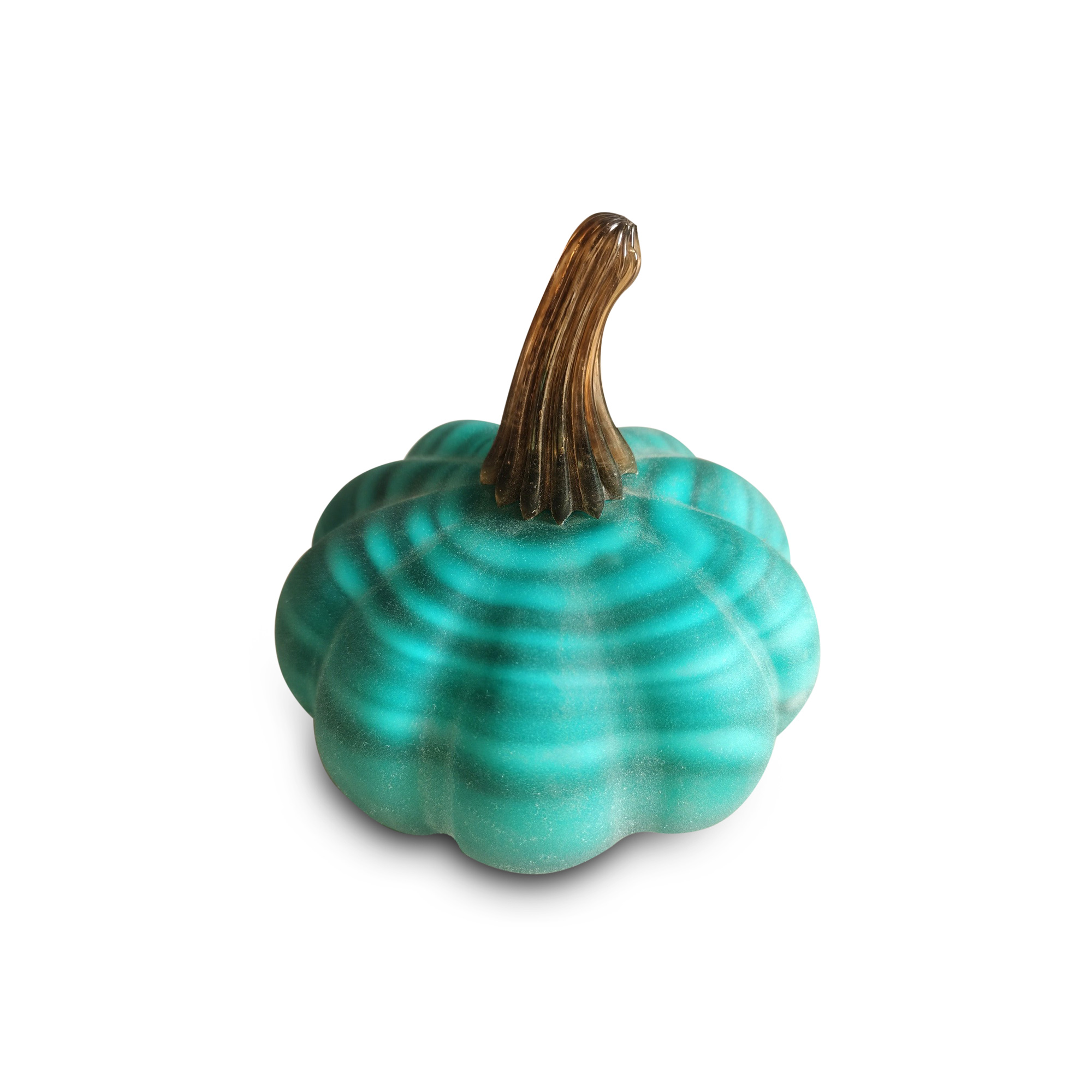 Glaskürbis, Blautöne, Ø 17 cm, H 15,5 cm von fischer's lagerhaus