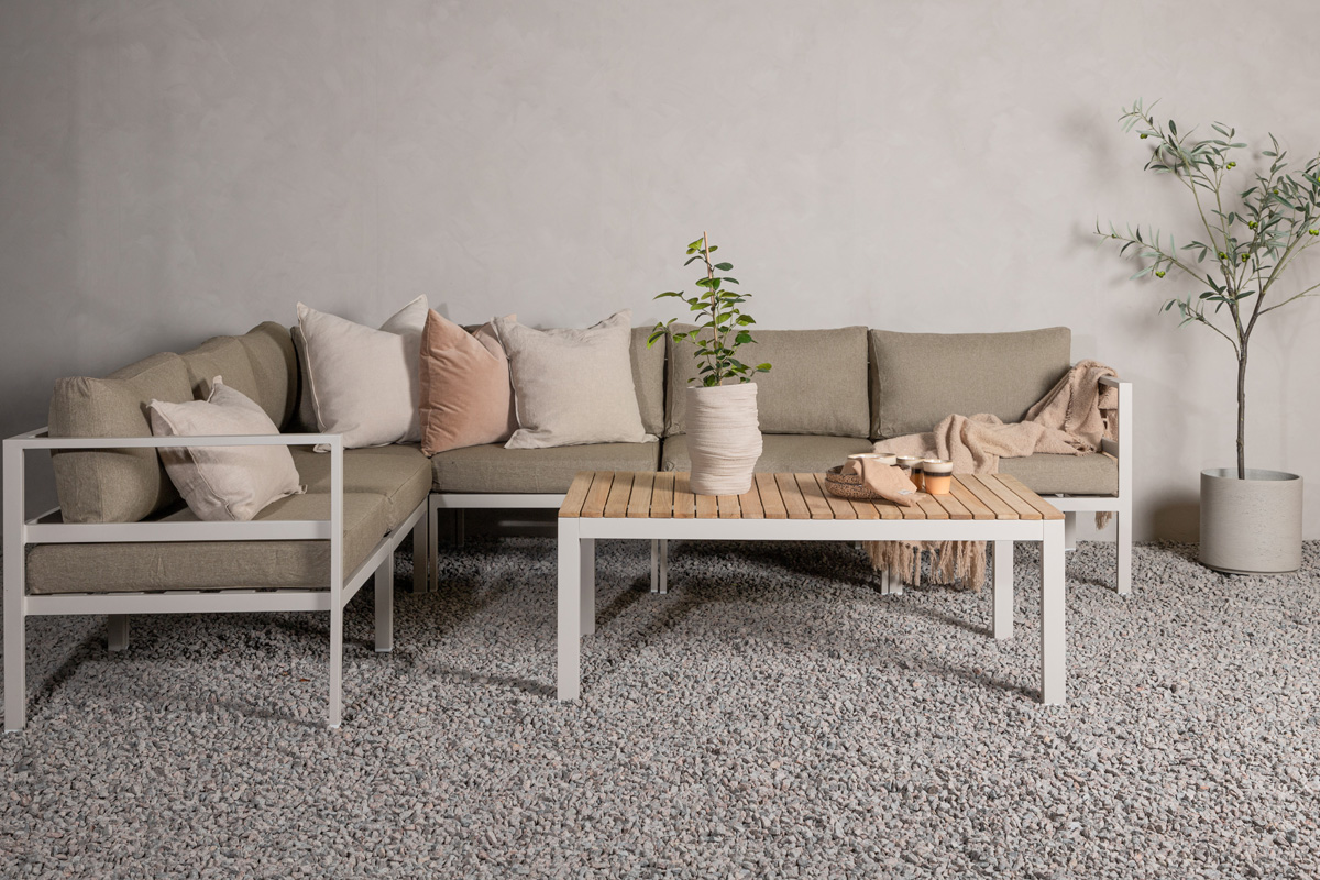 Salontafel tuin Milena aluminium Beige