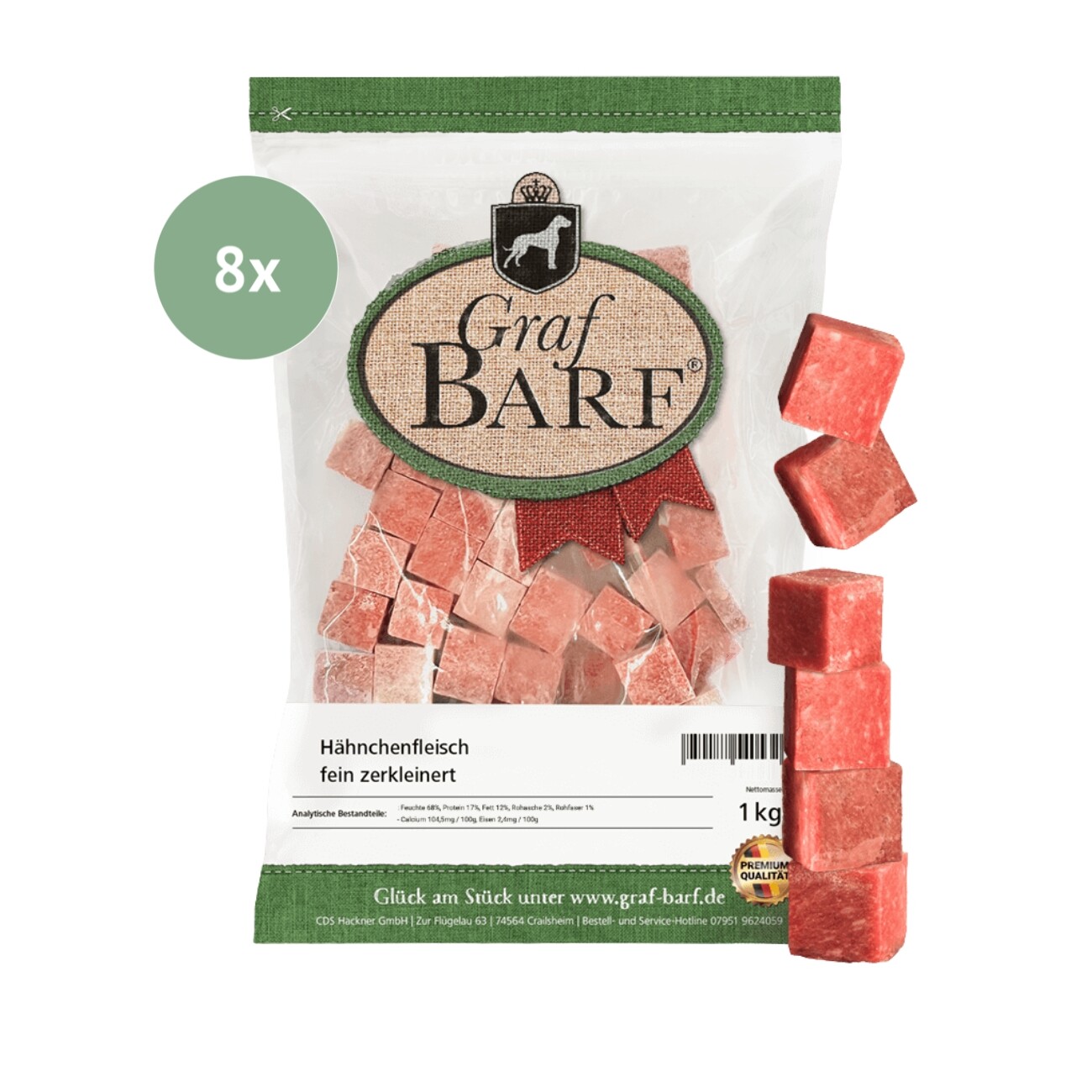 Graf Barf Singlemix vom Huhn 16x1kg