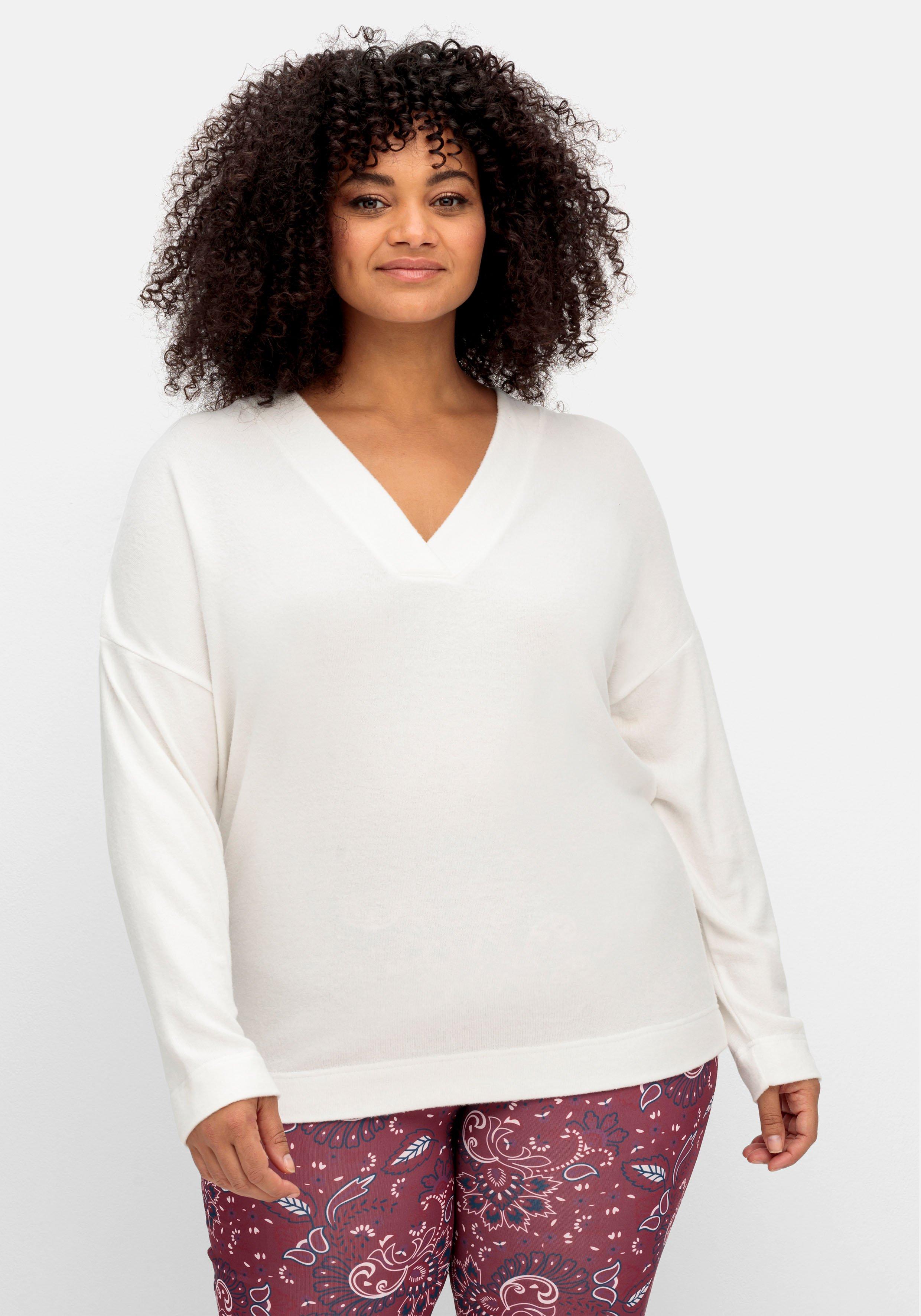 Oversize-Sweatshirt mit Stickerei hinten