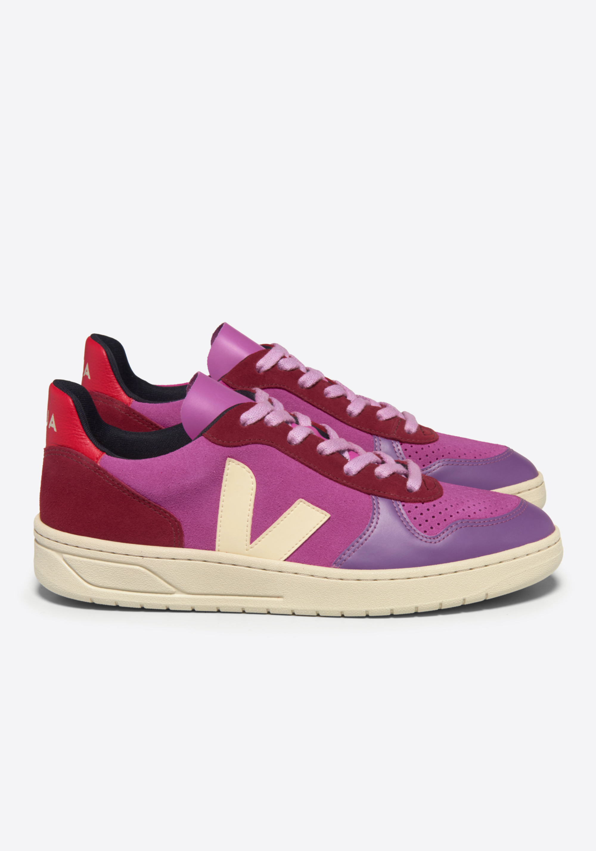 Veja Sneaker V-10 Suede Multico-Ultraviolet Calcaire