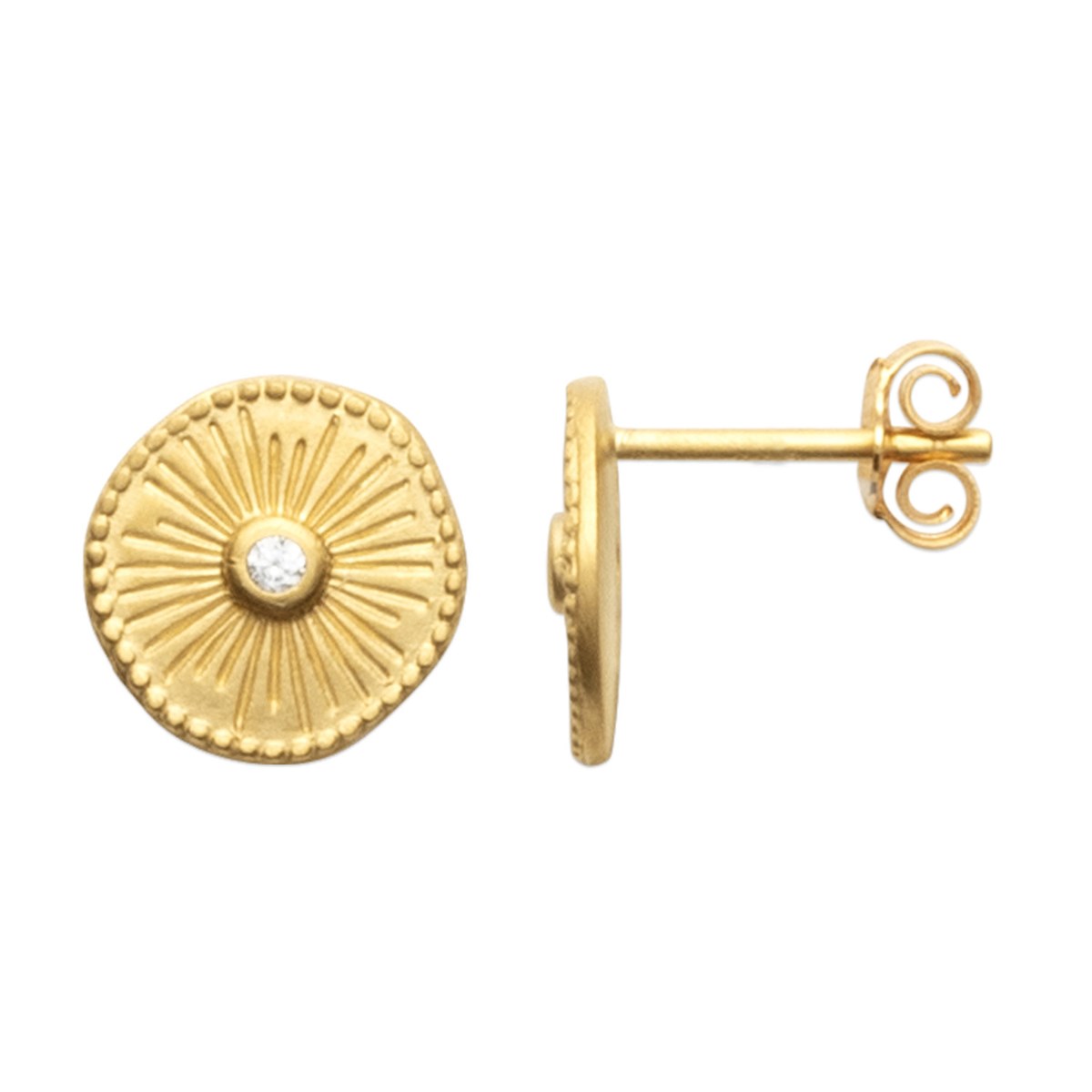Boucles d'oreilles Brillaxis pastille striée