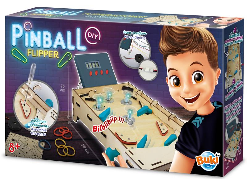 Buki Experimentierkasten DIY Pinball: Flipper Set zum Zusammenbau eines eigenen Flipperautomaten