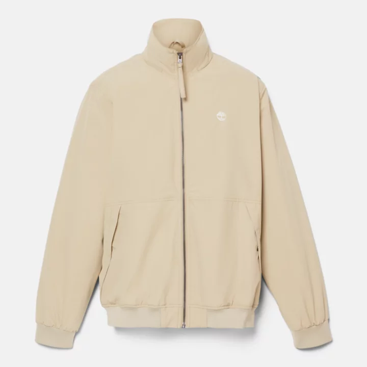 Blouson bomber résistant à l'eau pour homme en beige