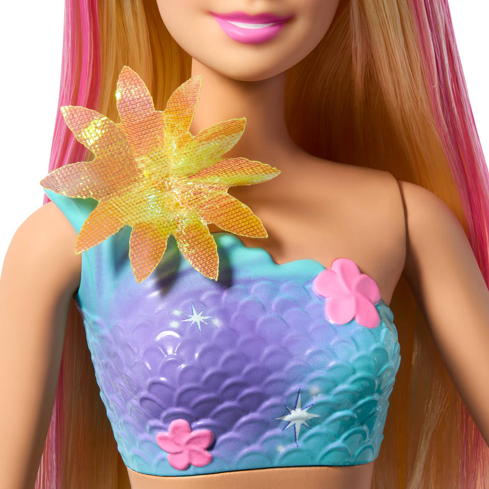 Barbie Flower Magic Mermaid pop - blauw