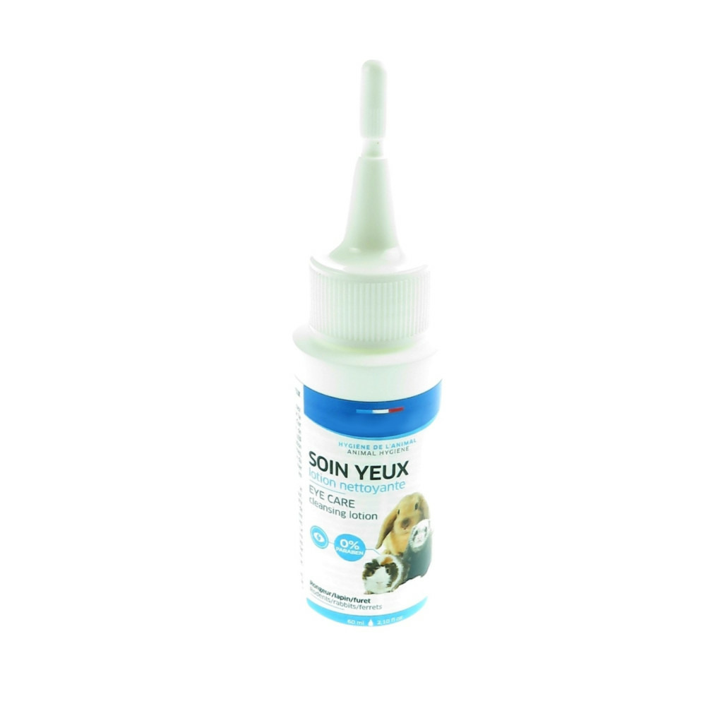 Nettoyant pour les yeux 60 ml, pour rongeurs, lapins, furets