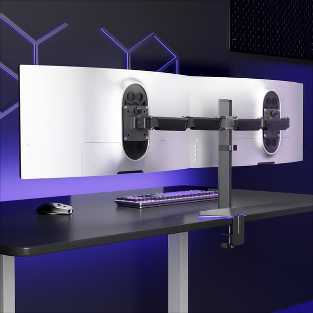 Essentials RGB Dual Articulating monitor arm (sort)