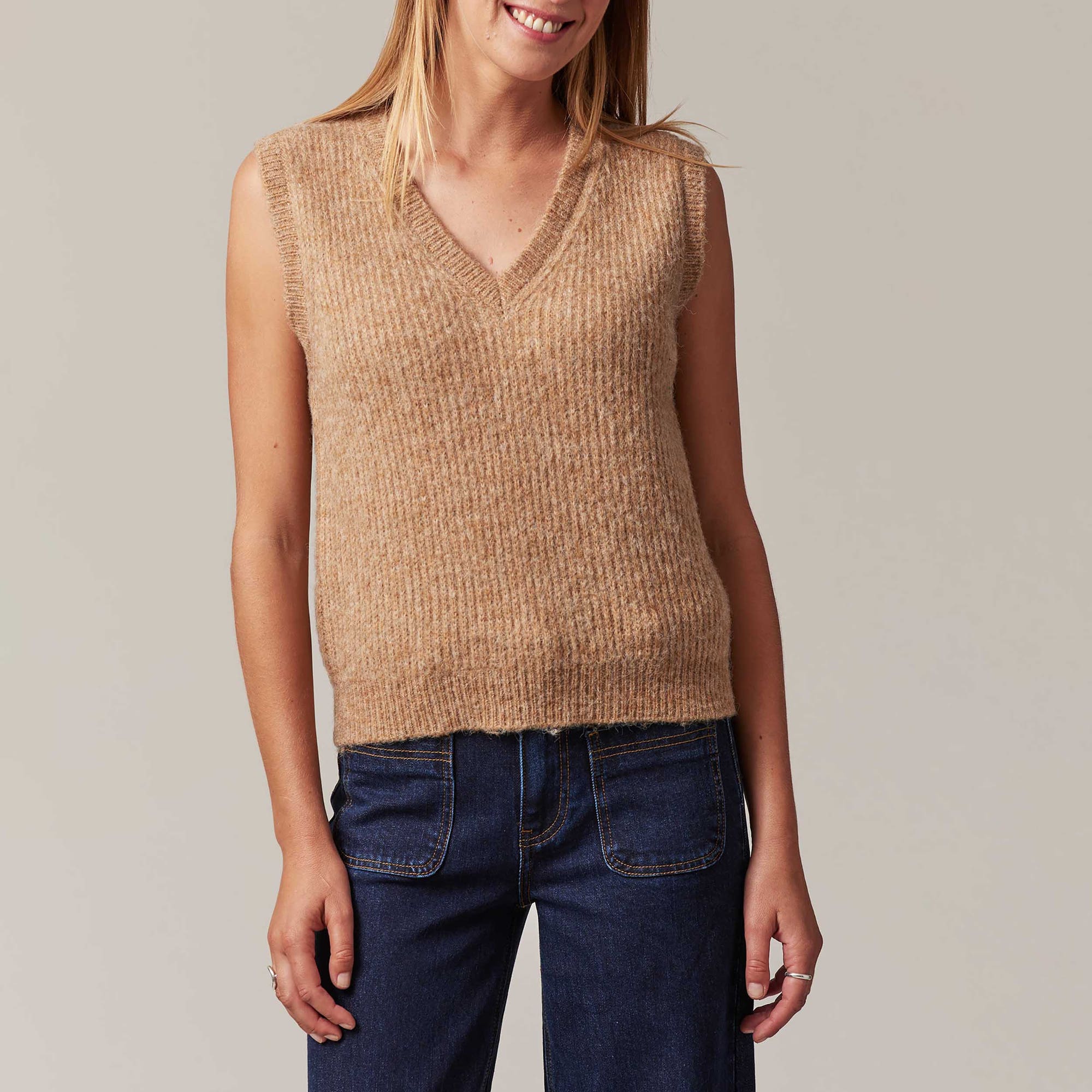 Pull Femme camel