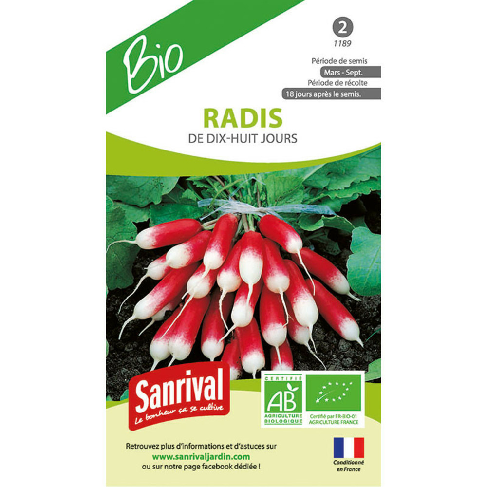 Graines radis de 18 jours bio