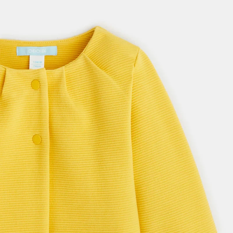 Cardigan jersey jaune bébé fille Jaune
