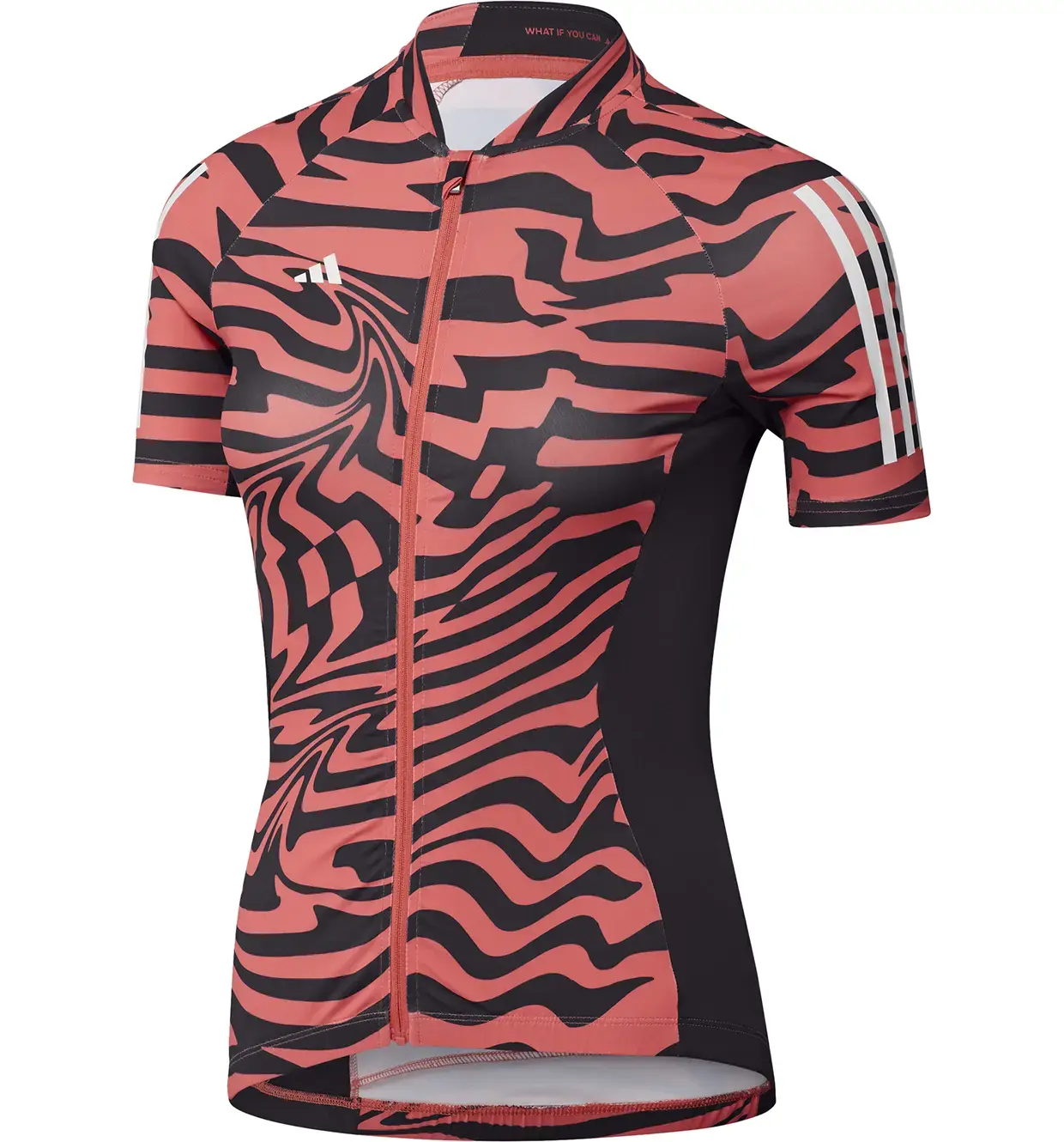 adidas Essential FZ Fietsshirt Korte Mouwen Roze/Zwart Dames
