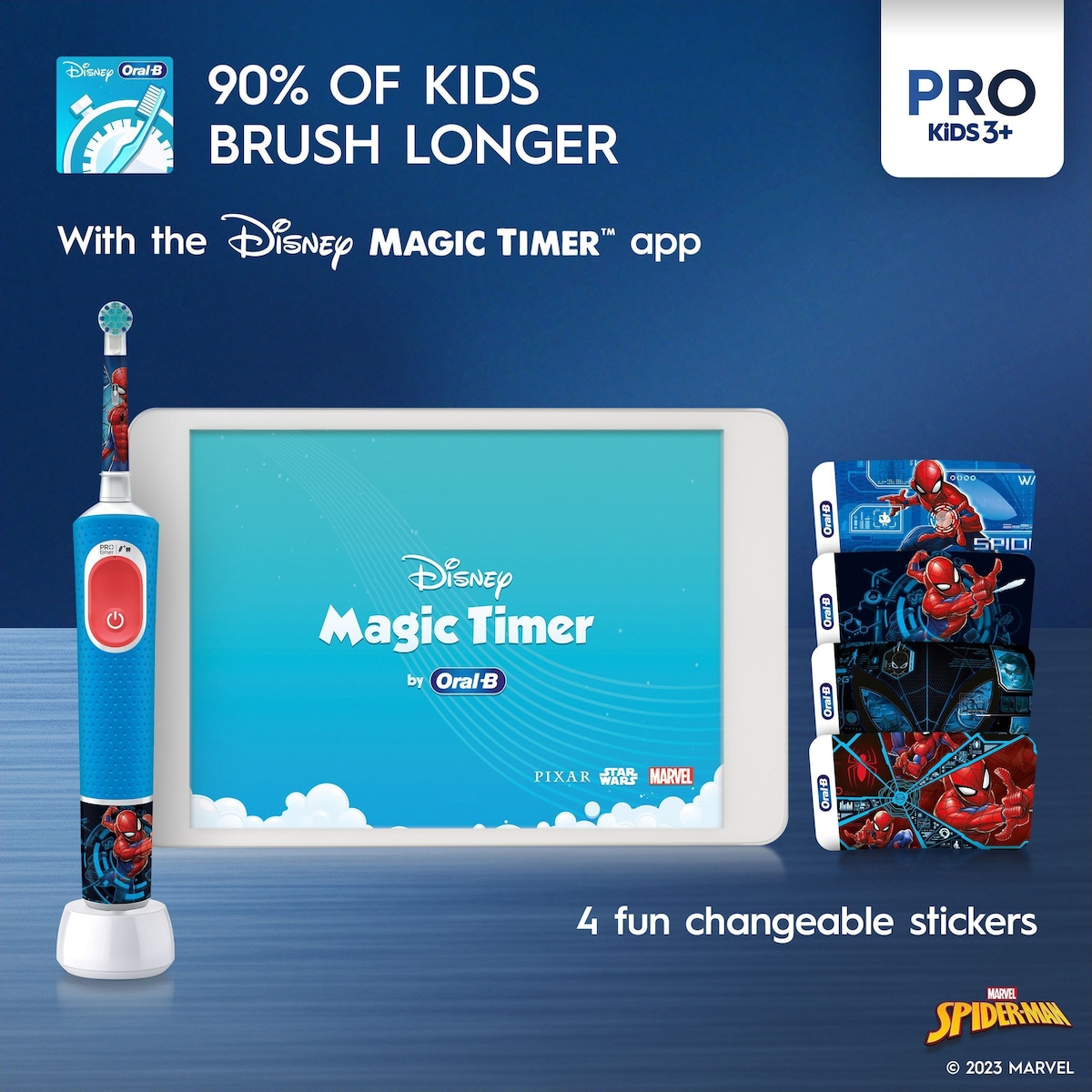 Oral-B Vitality Pro Kids Spiderman elektrisk tannbørste for barn 773390