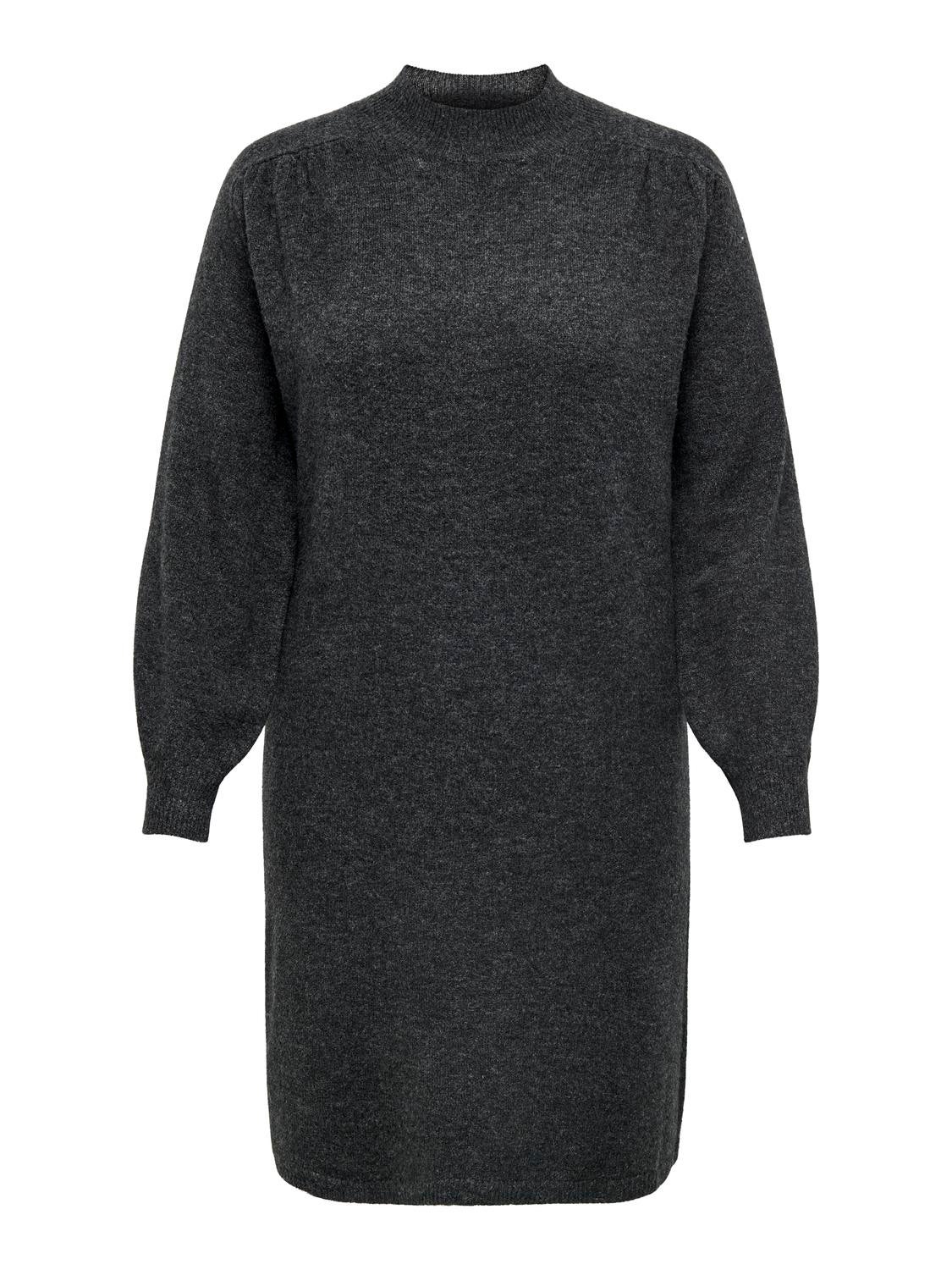CAREMILIA Langes Kleid Dark Grey Melange