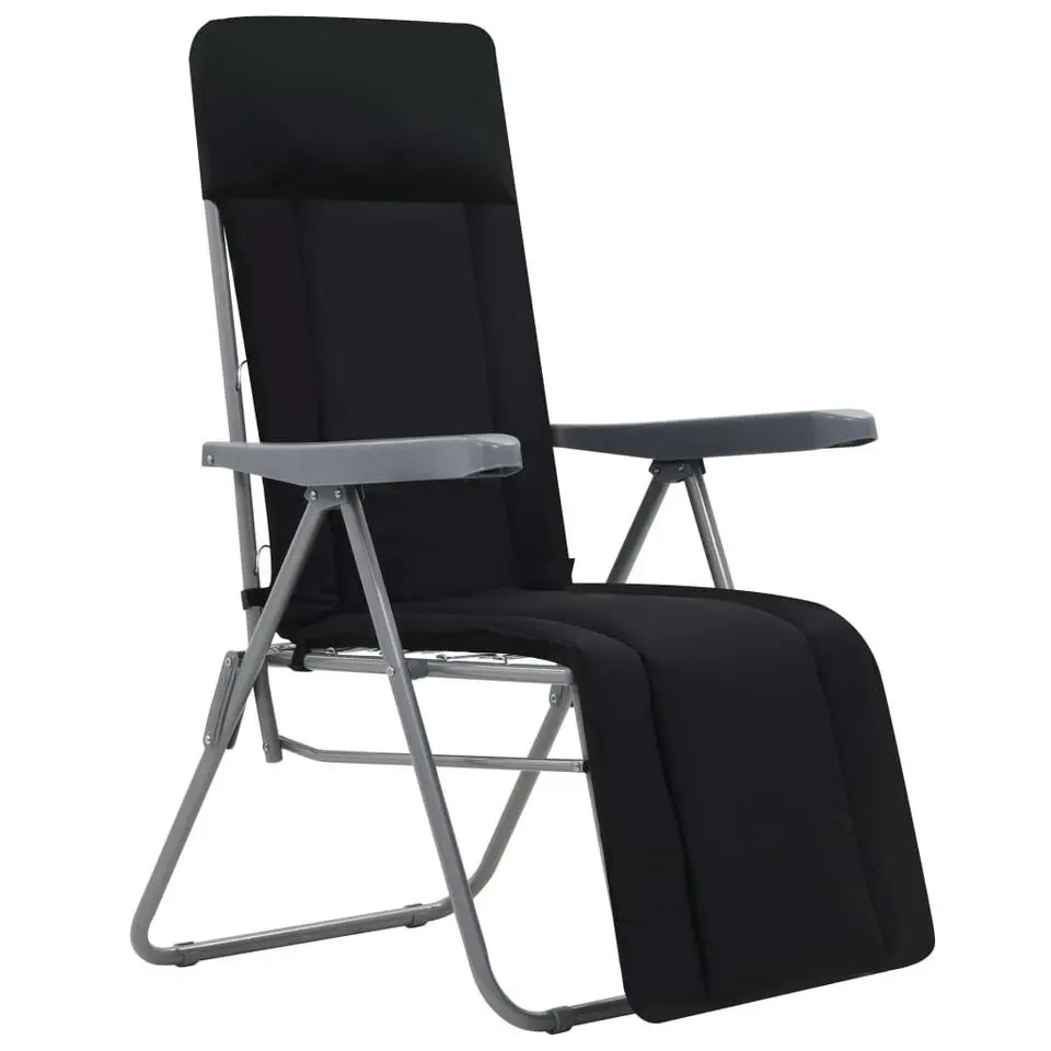 vidaXL - Tuin Stoel - Zwart - Stof - 2 stuks