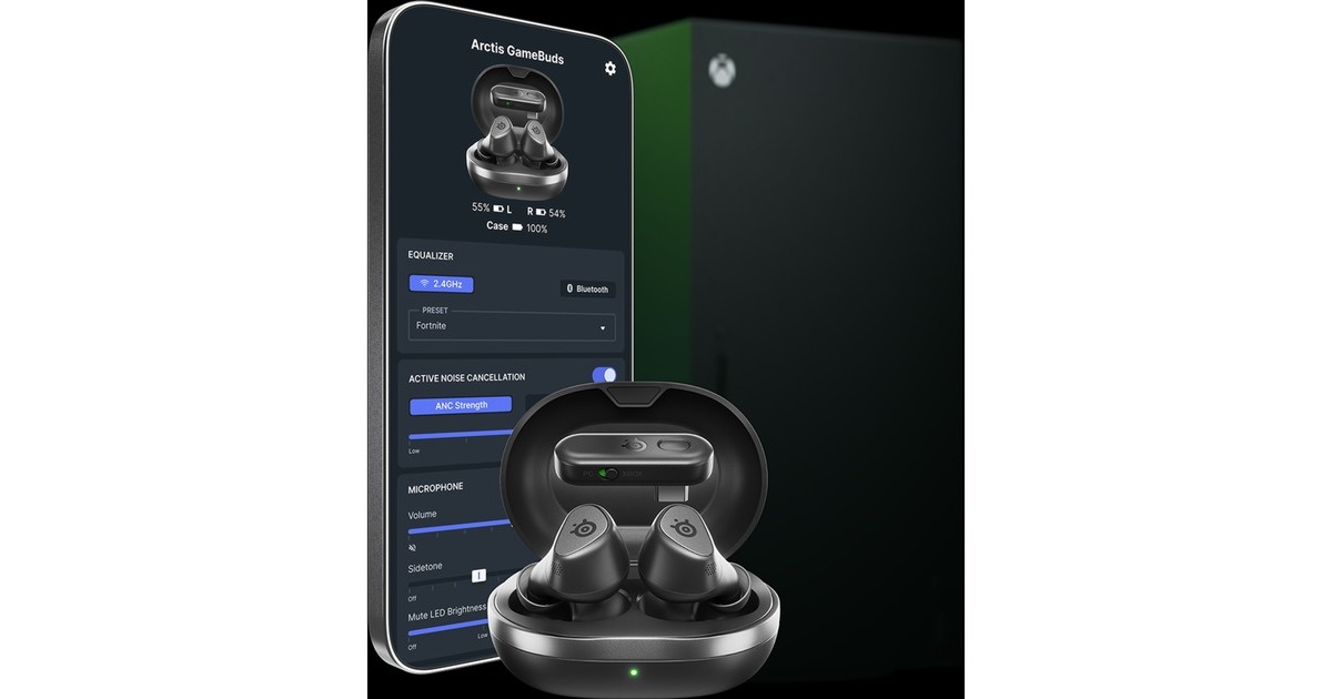 SteelSeriesArctis Gamebuds voor Xbox earbuds  (Zwart, Xbox, pc en mobiel)