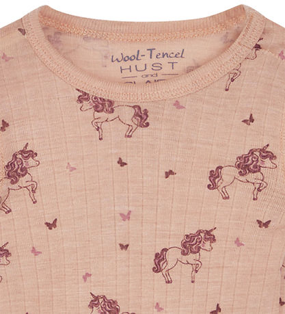 Hust and Claire Body L/æ - Wolle/Tencel - Rib - Bocel - Rose Clo