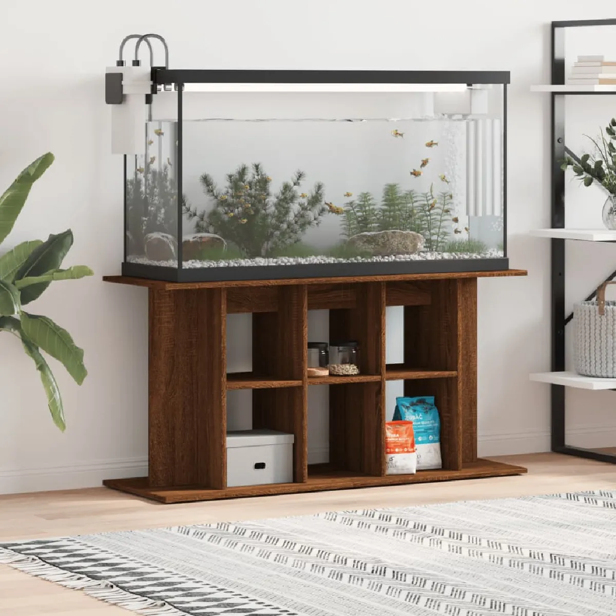 VIDAXL Support d'aquarium - Chêne marron