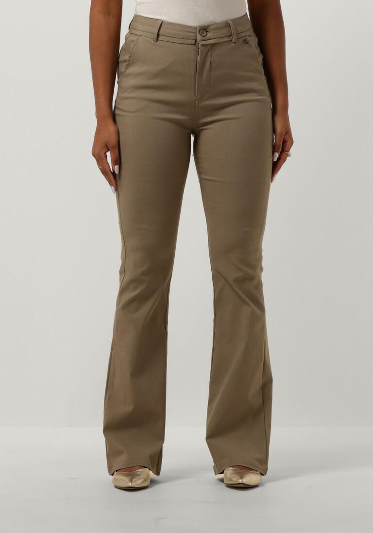 MINUS taupe minus flared broek carma flared pant