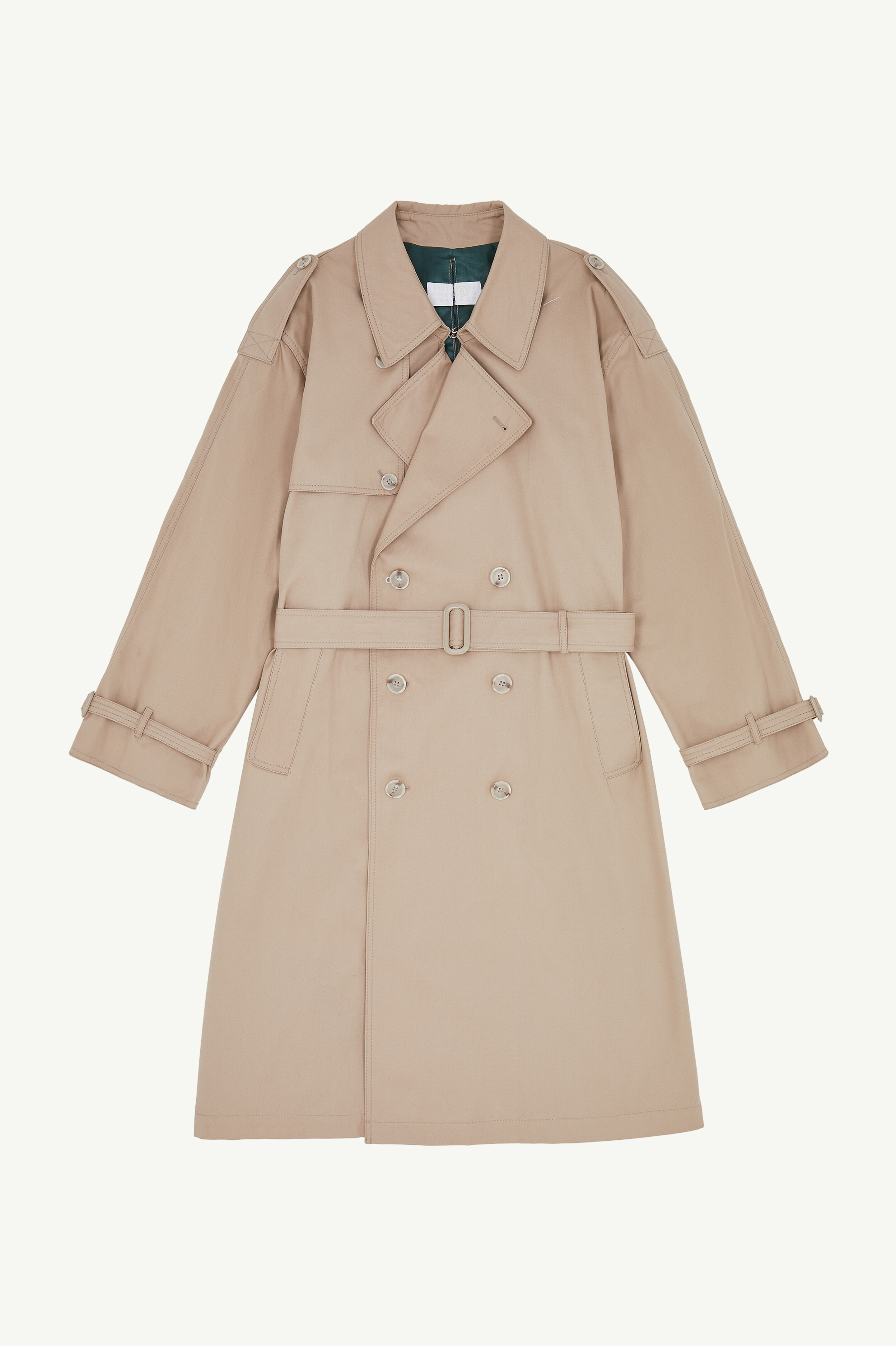 Sand Twist Double-breasted Trench Coat