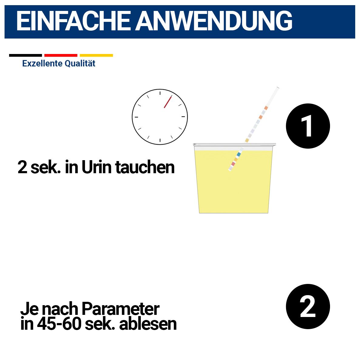 BMUT 10in1 Gesundheitstest Urintest in Ernährungsfragen