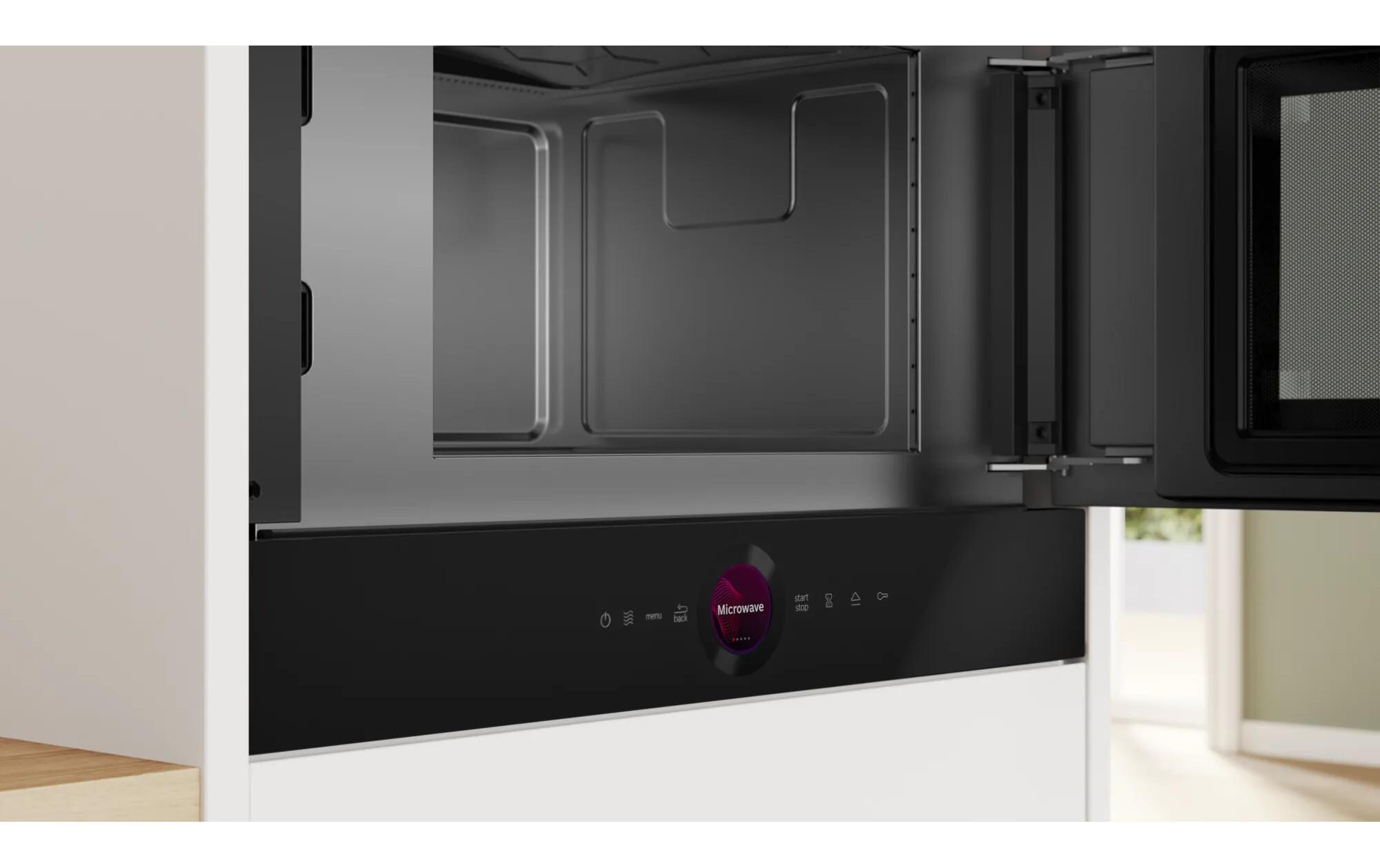 Einbaumikrowelle Serie 8 BFR7221B1 Rechts<br>Mikrowellengerät mit Inverter-Technologie