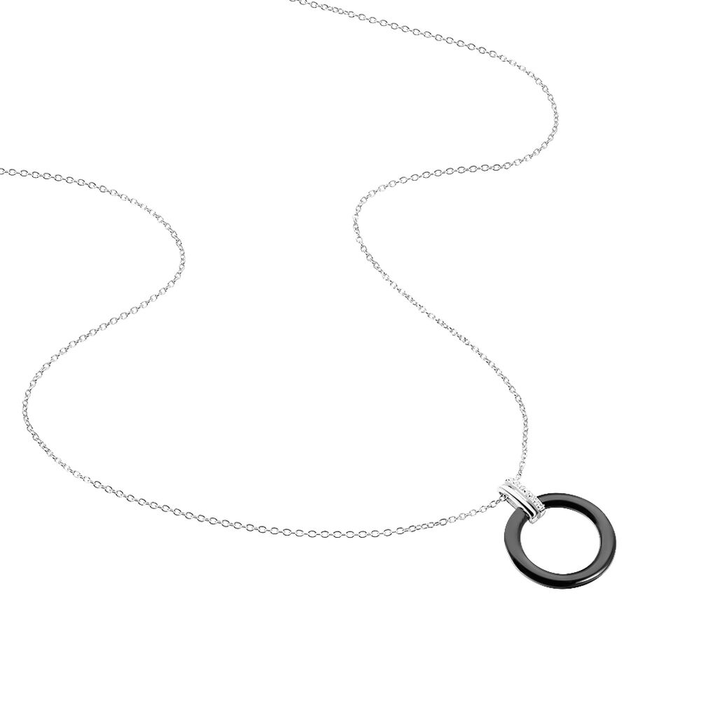 Collier Bertillianne Argent Blanc Céramique Et Oxyde De Zirconium