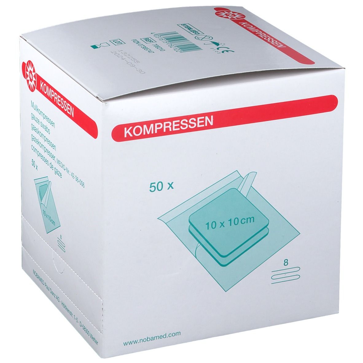 Mullkompressen steril 8-fach 10 x 10 cm
