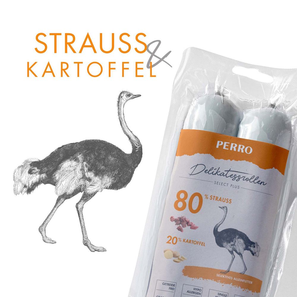 PERRO Delikatessrolle No.1 Strauß + Kartoffel