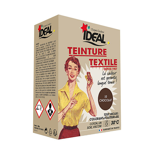 Teinture textile vintage chocolat Idéal 350g