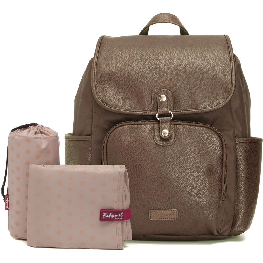 Babymel Wickelrucksack Freddie Vegan Leather Tan