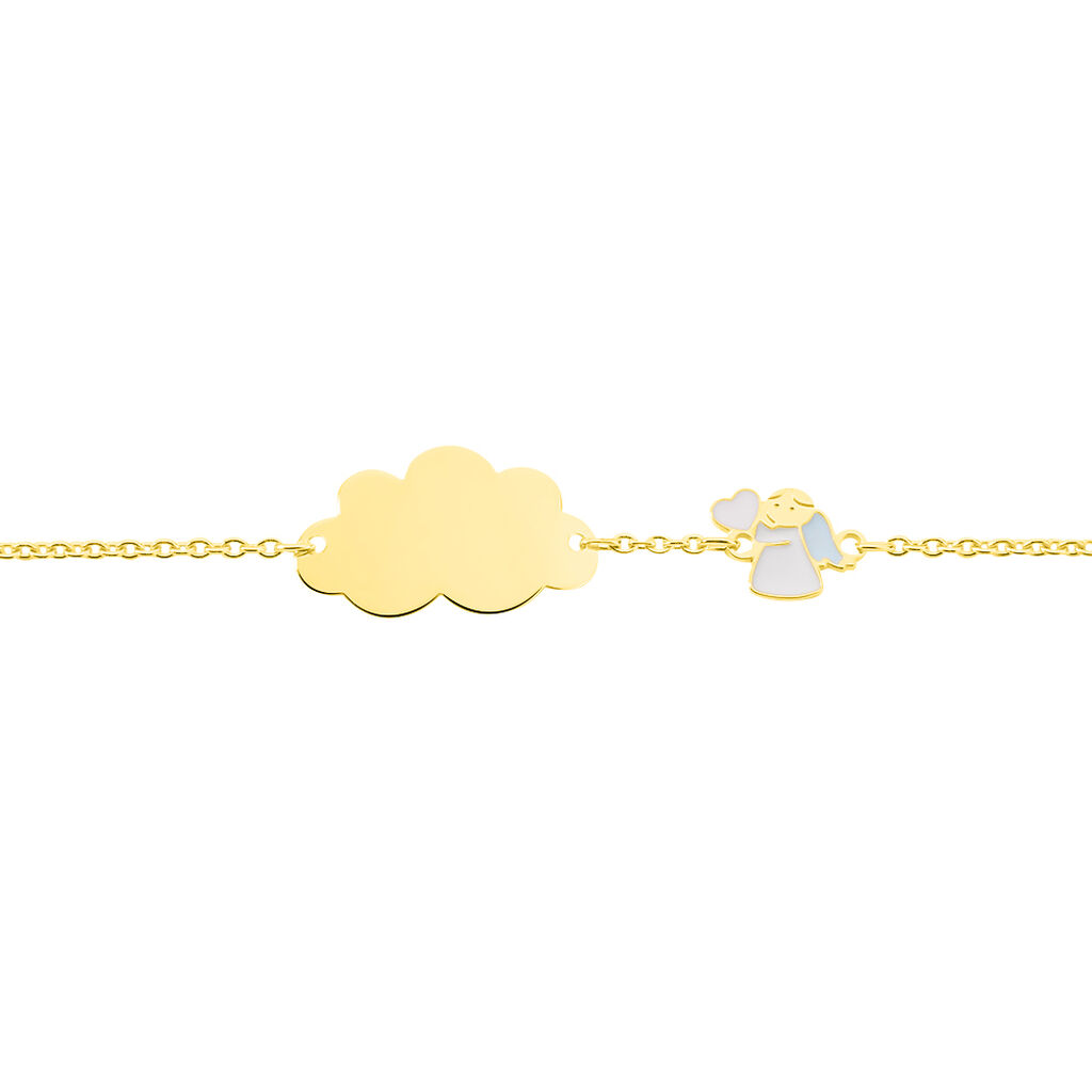 Bracelet Identité Ange Email Or Jaune