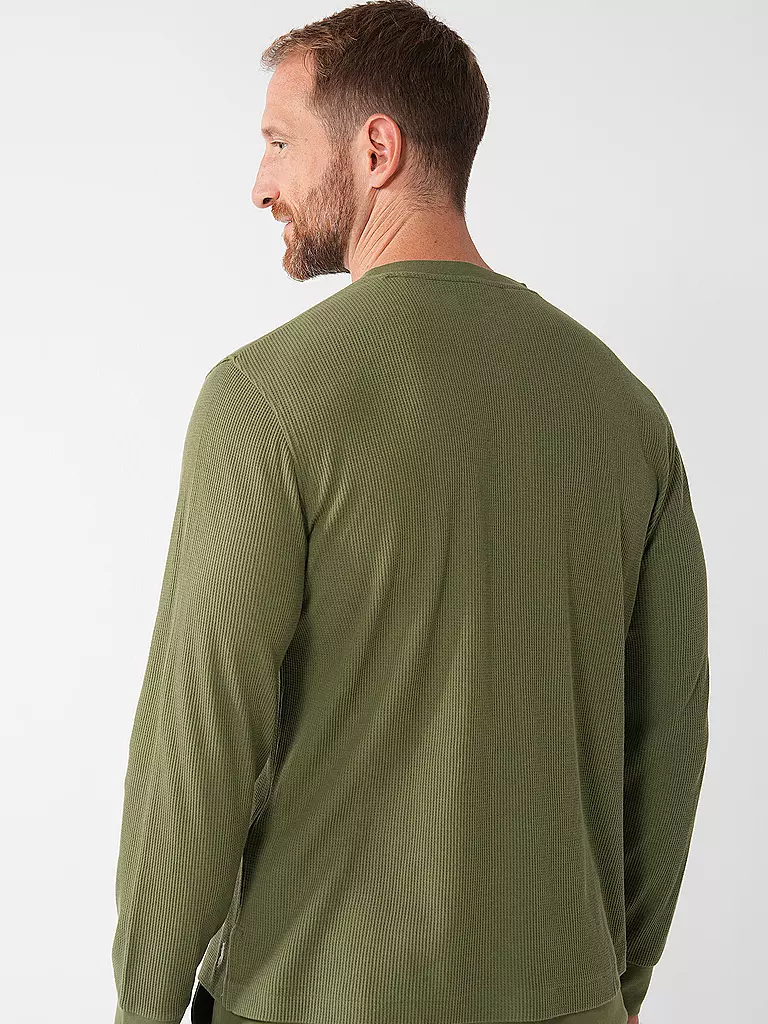 POLO RALPH LAUREN Pyjamashirt HENLEY dunkelgrün