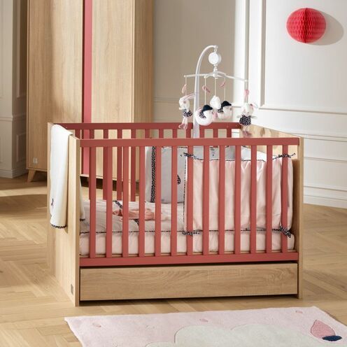 Lit bébé 120x60 NOVA Rose - SAUTHON