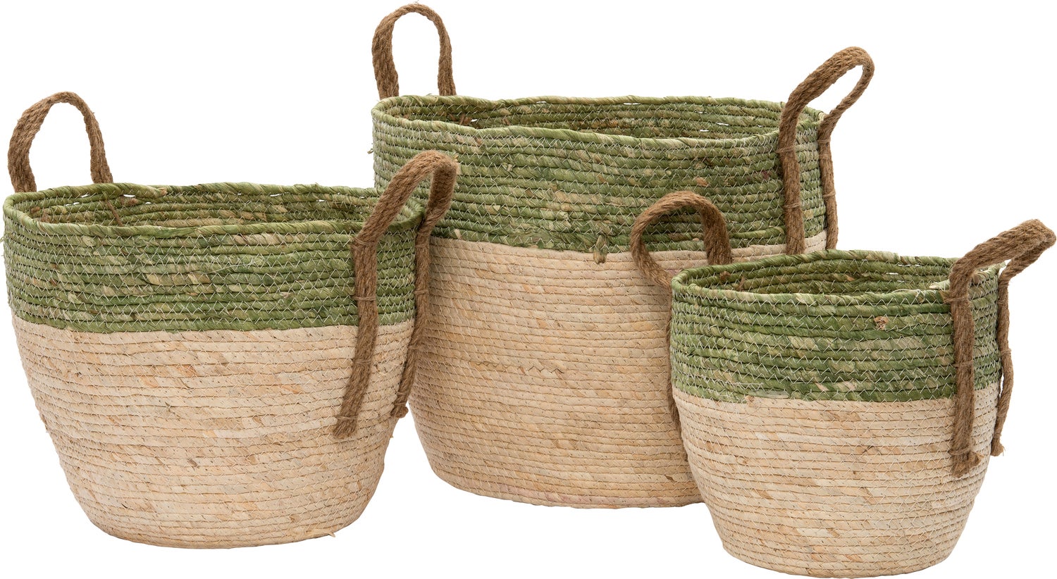 Intratuin plantenmand Liv groen / naturel D 32 H 23 cm