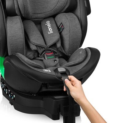 Lionelo Harmony i-Size Bilstol, Grey Graphite Leather