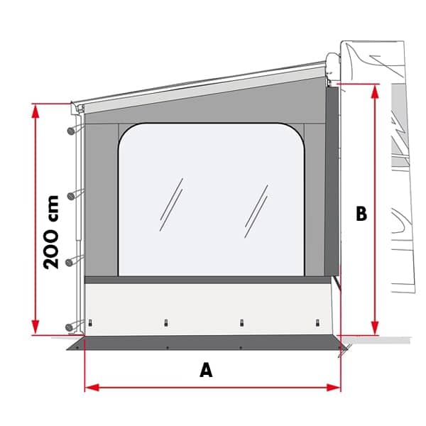 Paroi latérale Fiamma SIDE W PRO VAN pour F45