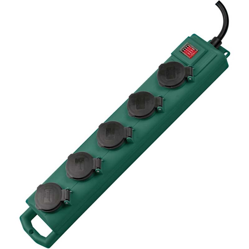 Brennenstuhl Super-Solid 1159910215 stekkerdoos 5-voudig buitengebruik 5m groen