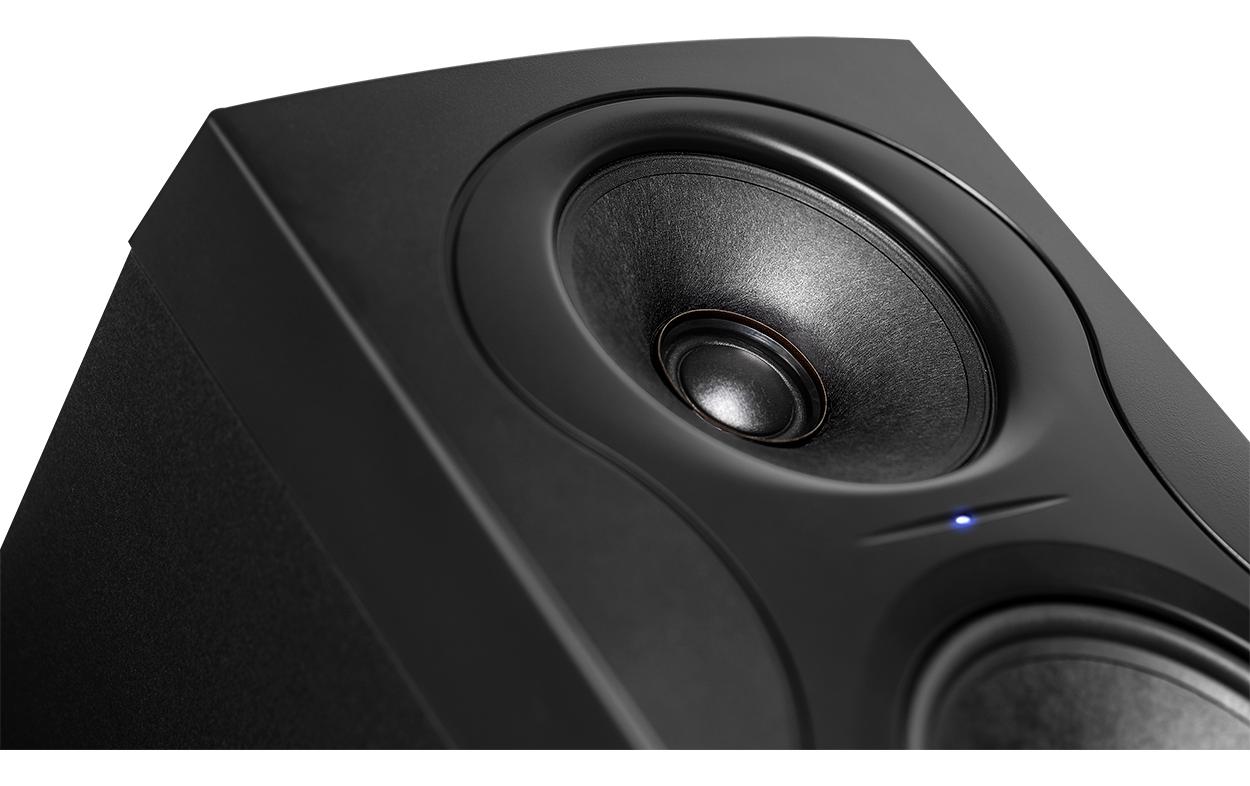 Studiomonitor IN-5 160 W, Schwarz<br>Aktiver 3-Wege-Studiomonitor