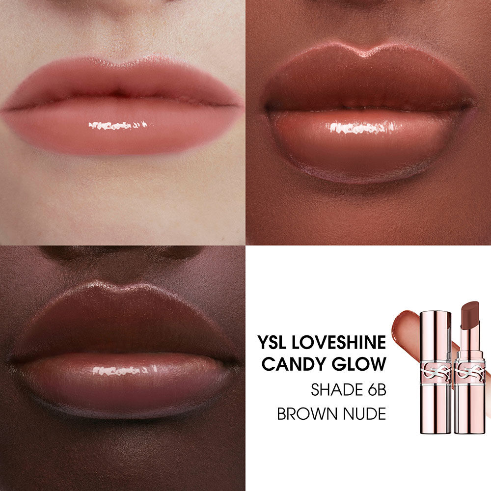 YSL LOVESHINE CANDY GLOW  BAUME À LÈVRES TEINTÉ - BROWN_NUDE