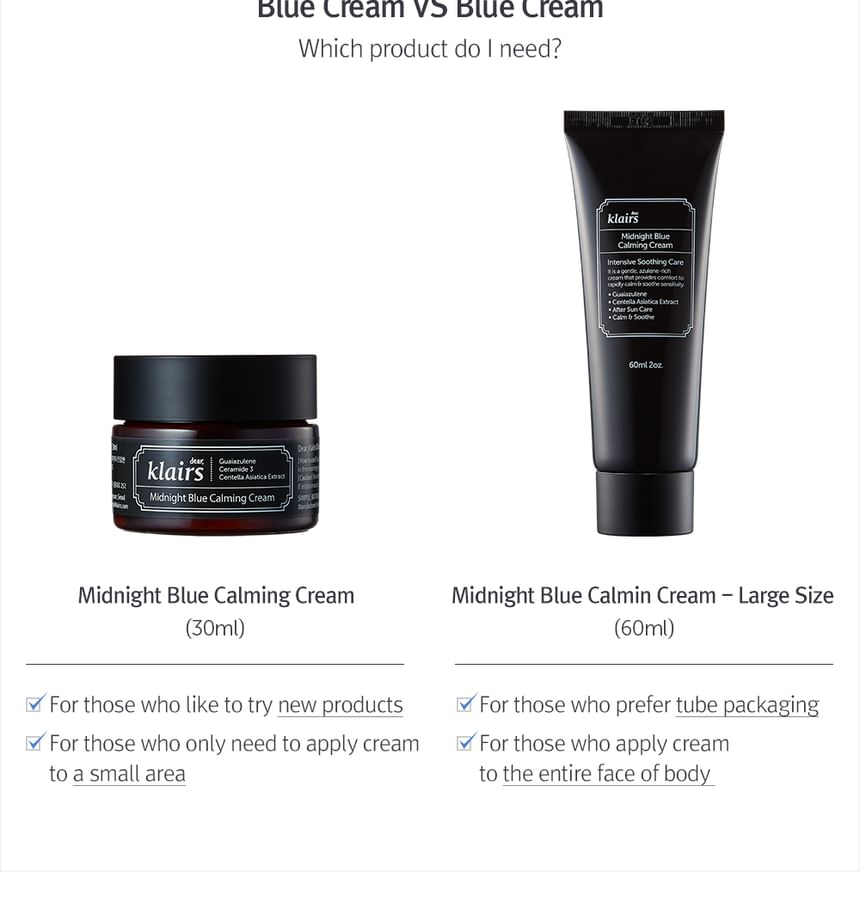 Beste Klairs - Midnight Blue Calming Cream GROOT