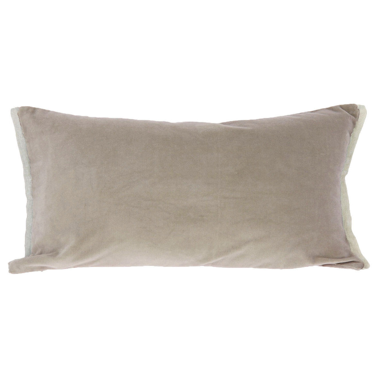 En Fil d'Indienne Housse de coussin Medicis velours sable - 45x100 cm