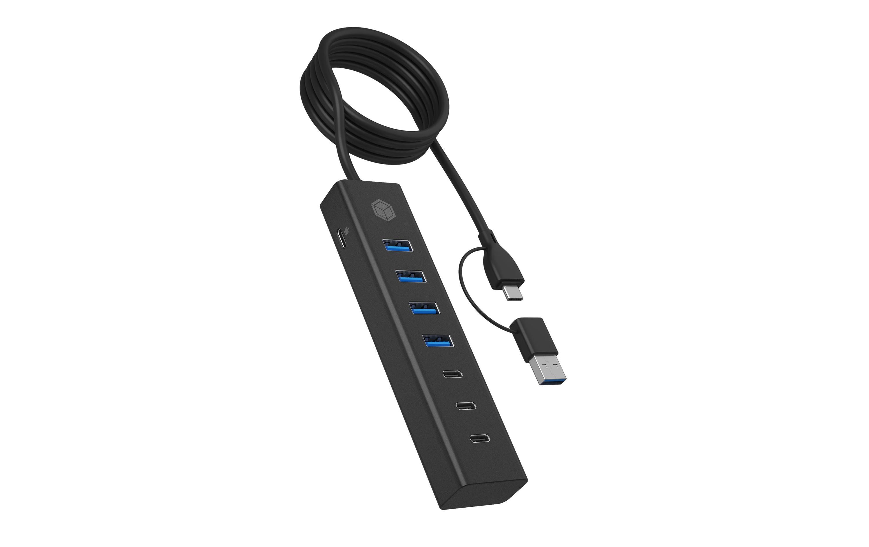 USB-Hub IB-HUB1737-C37-Port Hub mit USB 3.0 Type-C und Type-A
