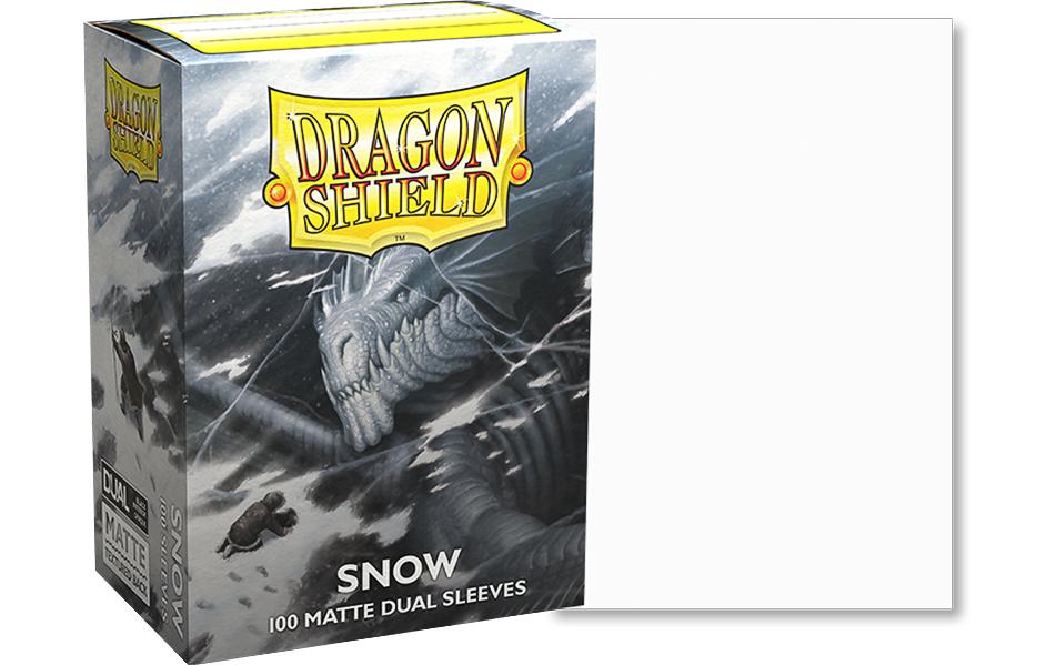 Kartenhülle Dual Matte: Snow Standardgrösse Weiss 100Deckbox mit 100 Kartenhüllen im Format 63 x 88 mm