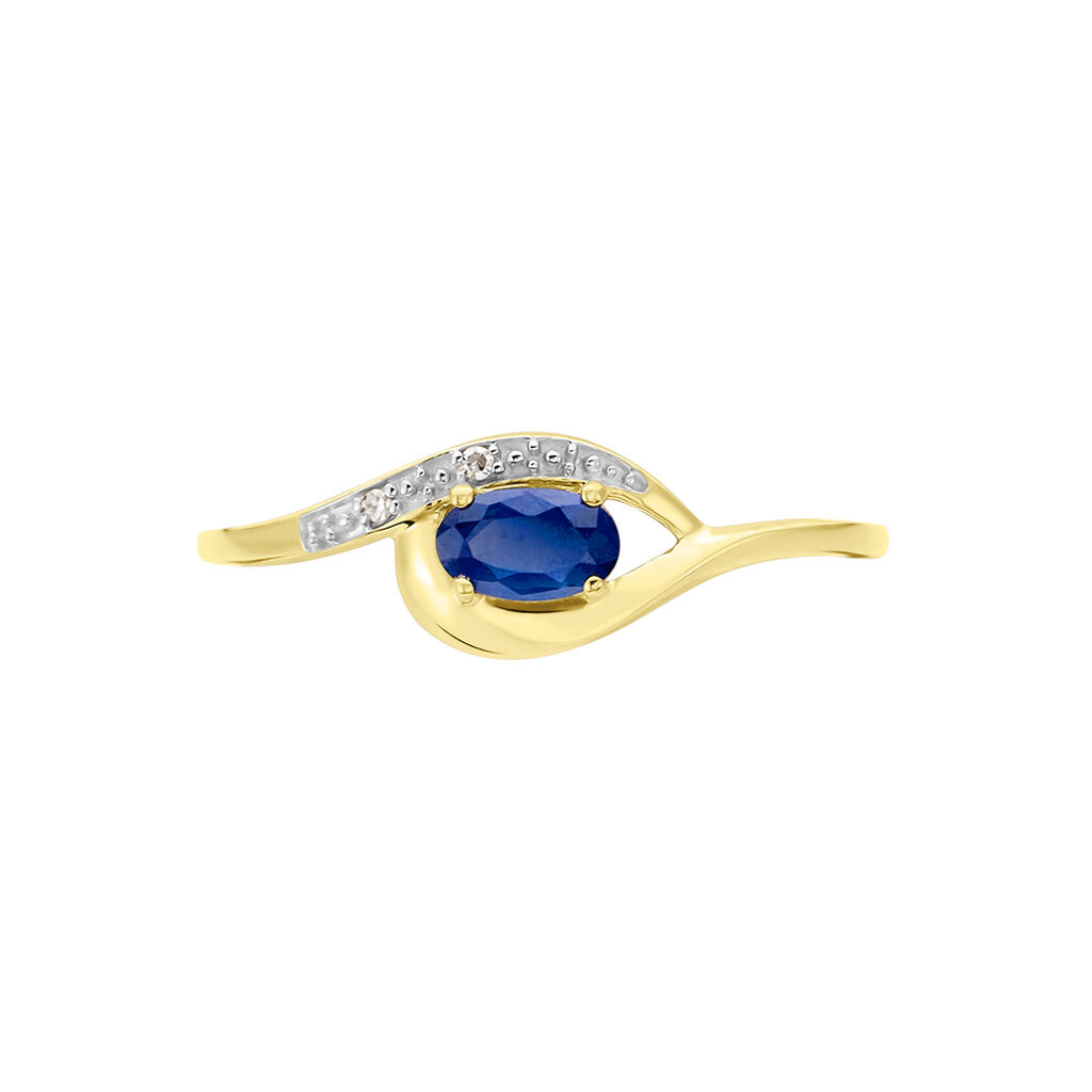 Bague Emotion Or Jaune Saphir Diamant
