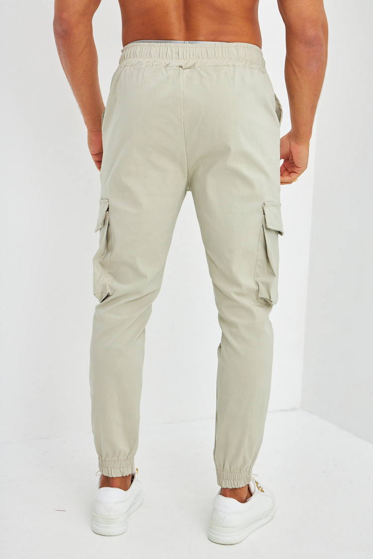 Pantalon cargo beige